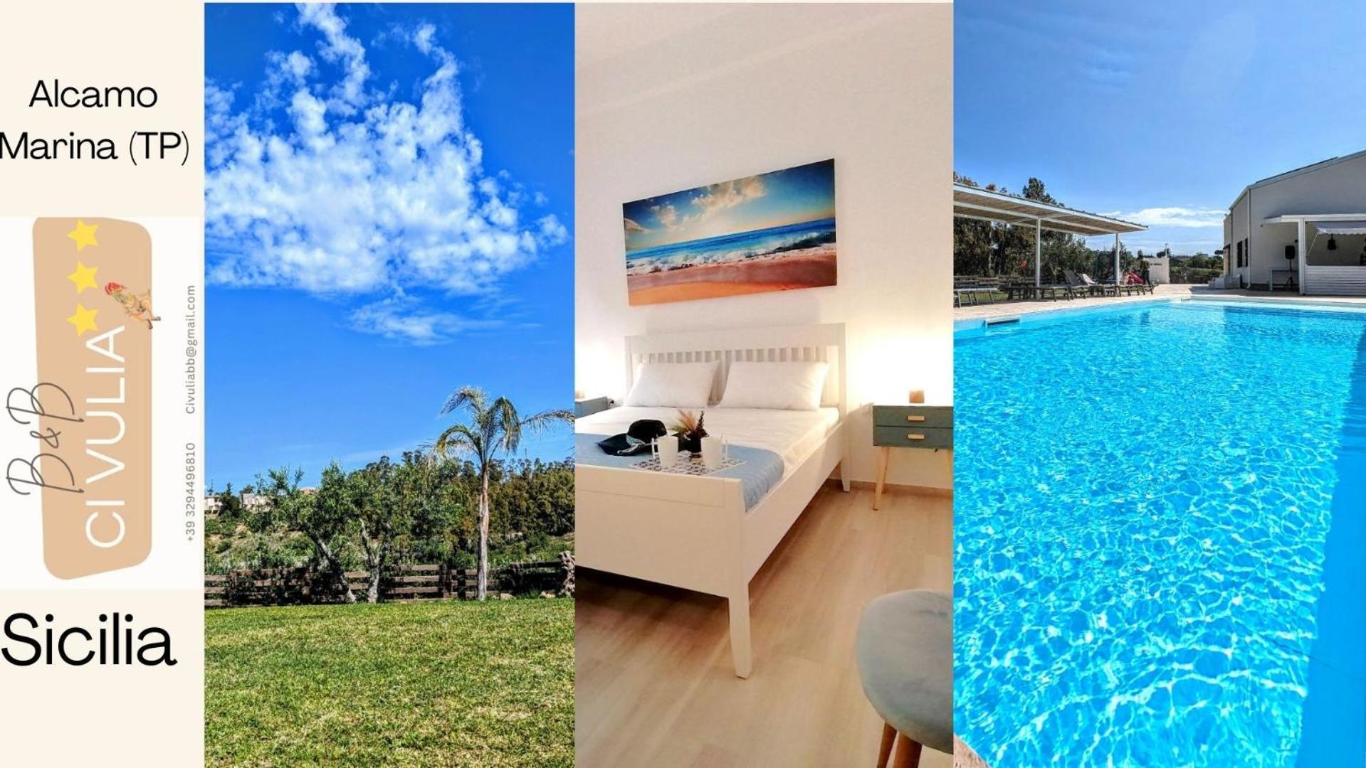 Ci Vulia B&B - Sicilia Sea, Pool, Bbq, Tv, Wi-Fi Alcamo Marina Exterior foto